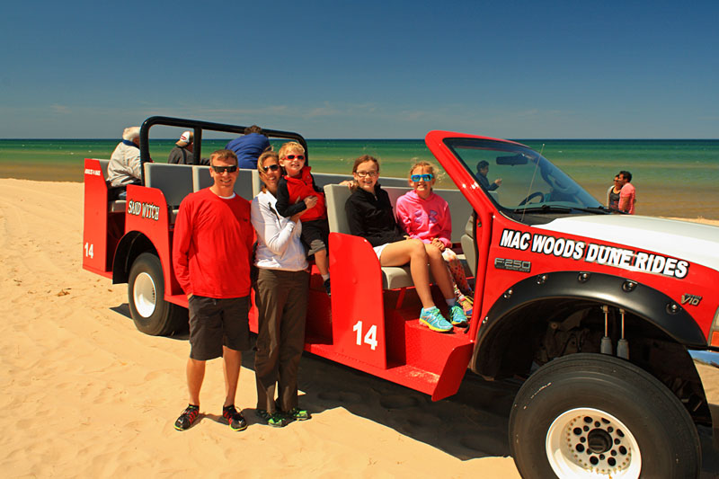 family pic on silver lake dune ride